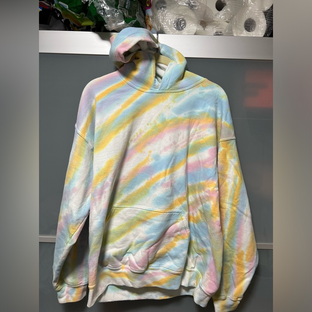 Little 🌙 moon society tie die hoody / fits oversized medium. MADE IN USA